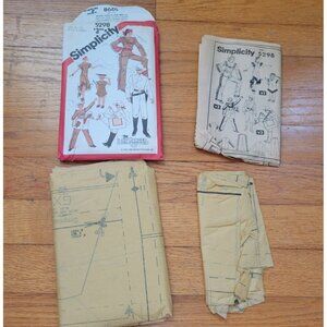 Simplicity 5298 Lone Ranger Costume Sewing Pattern 10-12 Boys Girls Youth